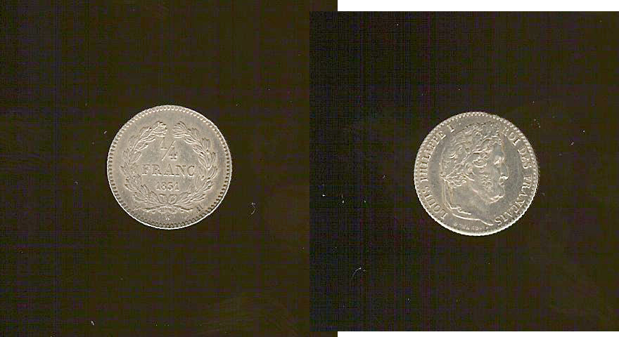 quarter franc Louis Philippe 1831H gEF/AU